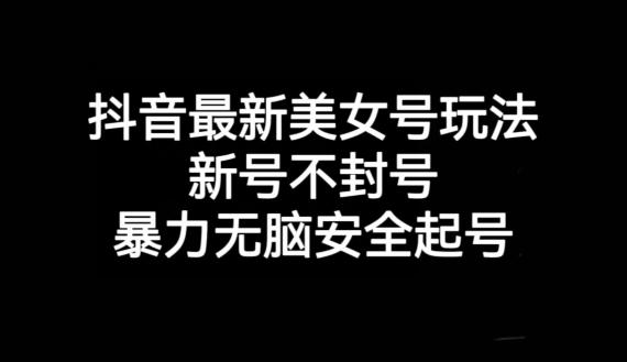 抖音最新美女号玩法，新号不封号，暴力无脑安全起号【揭秘】-test