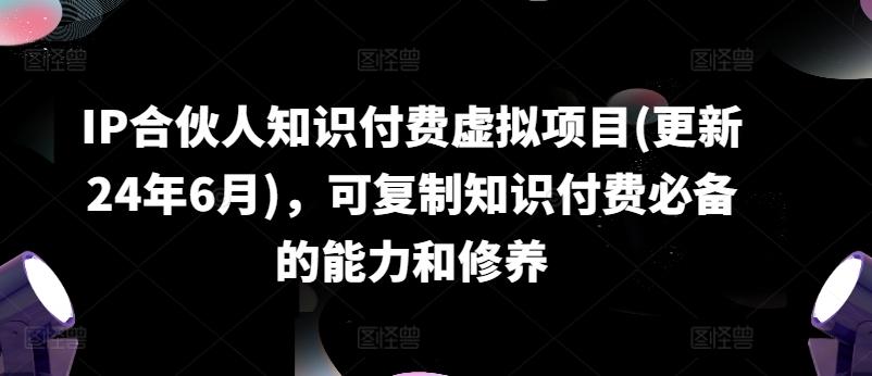 IP合伙人知识付费虚拟项目(更新24年6月)，可复制知识付费必备的能力和修养-test