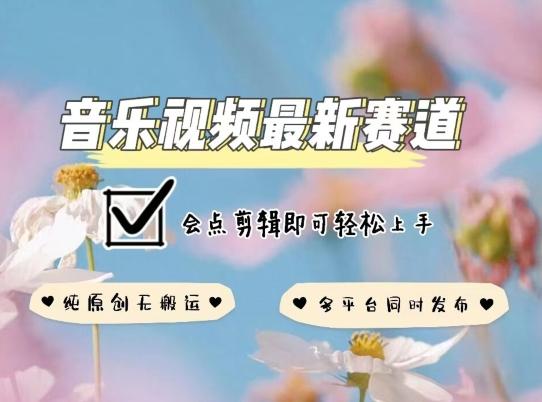 音乐视频赛道最新玩法，纯原创不违规，可所有平台同时发布，会点剪辑即可轻松拿捏【揭秘】-test