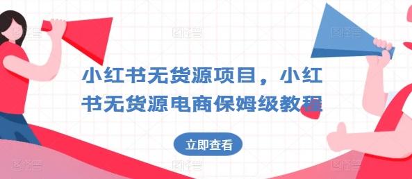 小红书无货源项目，小红书无货源电商保姆级教程【揭秘】-test