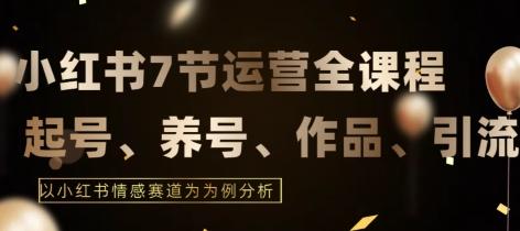 7节小红书运营实战全教程，结合最新情感赛道，打通小红书运营全流程【揭秘】-test
