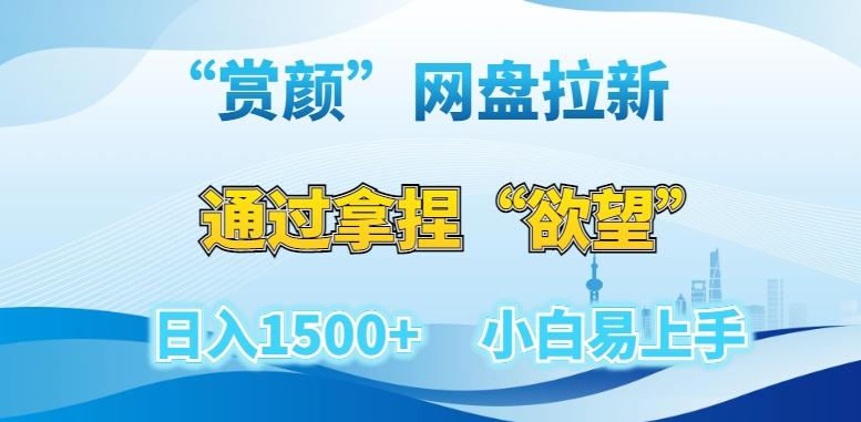 “赏颜”网盘拉新赛道，通过拿捏“欲望”日入1500+，小白易上手【揭秘】-test