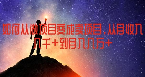 如何从做项目变成卖项目，从月收入几千到月入几万【揭秘】-test