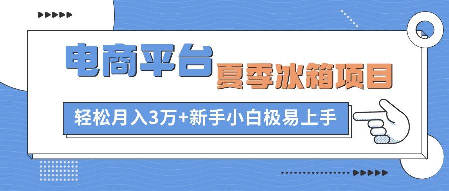 电商平台夏季冰箱项目，轻松月入3万+，新手小白极易上手-test