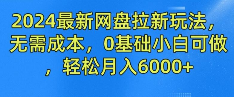 2024最新网盘拉新玩法，无需成本，0基础小白可做，轻松月入6000+【揭秘】-test