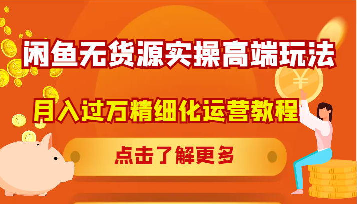 闲鱼无货源实操高端玩法，月入过万精细化运营教程-test