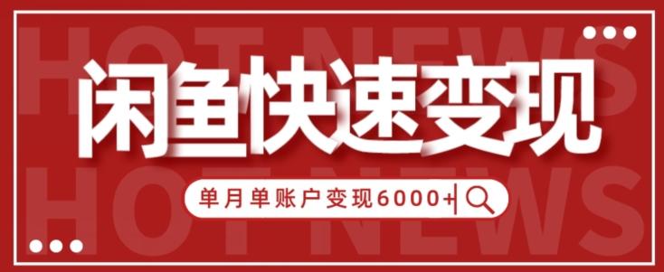 【新手项目】小白快速在闲鱼单月单账号变现6000+的秘密-test
