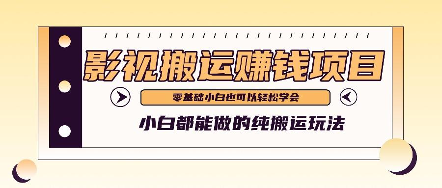 手把手教你操作影视搬运项目，小白都能做零基础也能赚钱-test