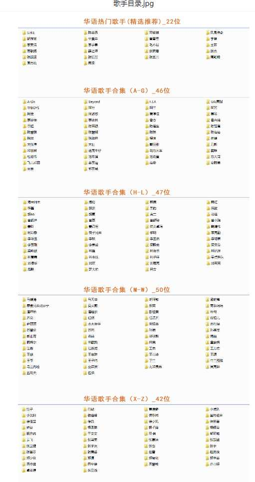 【音乐】歌手合集（100多位歌手合集）-test