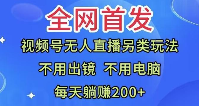 全网首发：视频号无人直播另类玩法，无需电脑，每天躺赚200+-test