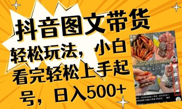 抖音图文带货已过时?那你不如仔细看看这个，小白看完轻松上手起号，日入500+不是梦【揭秘】-test