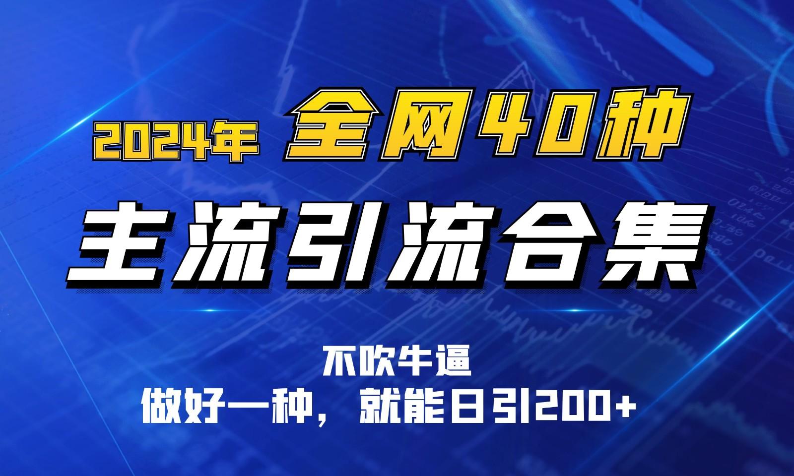 2024年全网40种暴力引流合计，做好一样就能日引100+-test