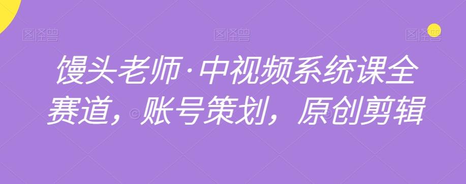馒头老师·中视频系统课全赛道，账号策划，原创剪辑-test