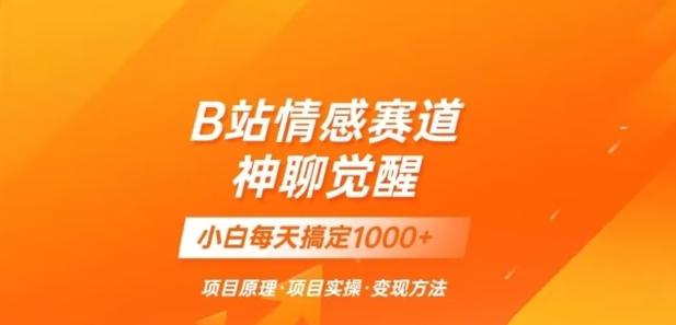 B站情感冷门蓝海赛道秒变现《神聊觉醒》一天轻松变现500+【揭秘】-test