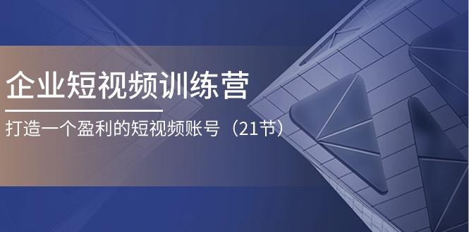 企业短视频训练营：打造一个盈利的短视频账号(21节-test