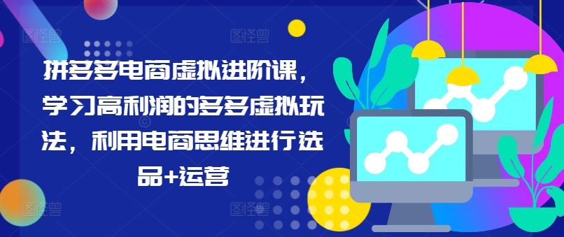 拼多多电商虚拟进阶课，学习高利润的多多虚拟玩法，利用电商思维进行选品+运营(更新)-test