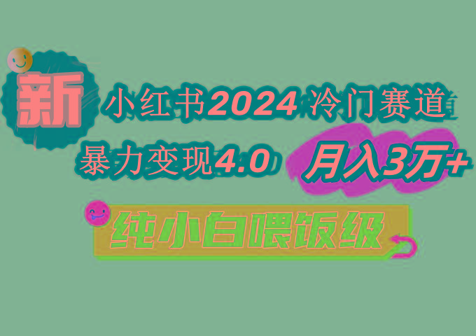 小红书2024冷门赛道 月入3万+ 暴力变现4.0 纯小白喂饭级-test