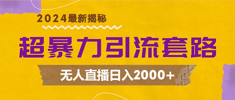 超暴力引流套路，无人直播日入2000+-test