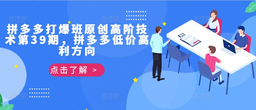 拼多多打爆班原创高阶技术第39期，拼多多低价高利方向-test