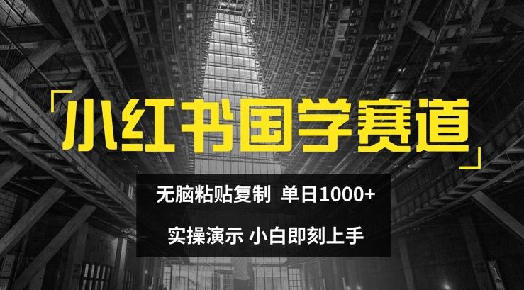 小红书国学赛道，无脑粘贴复制，单日1K，实操演示，小白即刻上手【揭秘】-test