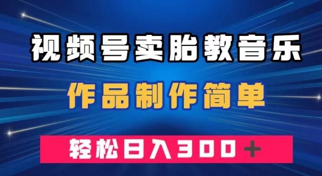 视频号卖胎教音乐，作品制作简单，一单49，轻松日入300＋-test
