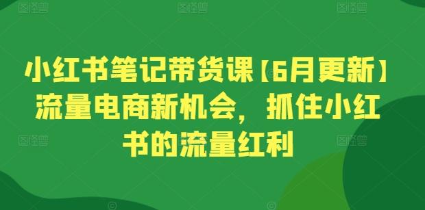 小红书笔记带货课【6月更新】流量电商新机会，抓住小红书的流量红利-test