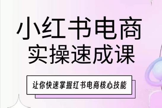 小红书电商实操速成课，让你快速掌握红书电商核心技能-test