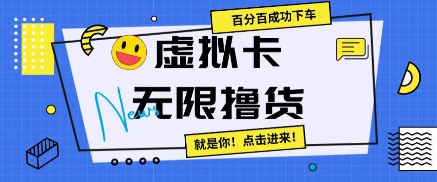 虚拟卡无限撸货，百分百成功下车【仅揭秘】-test