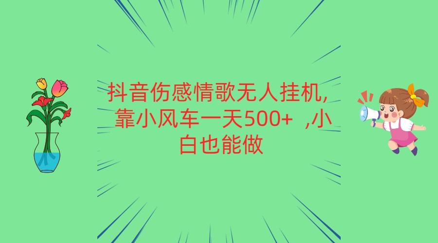 抖音伤感情歌无人挂机 靠小风车一天500+ 小白也能做-test