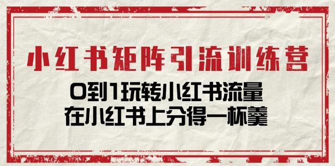 小红书矩阵引流训练营：0到1玩转小红书流量，在小红书上分得一杯羹-14节课-test