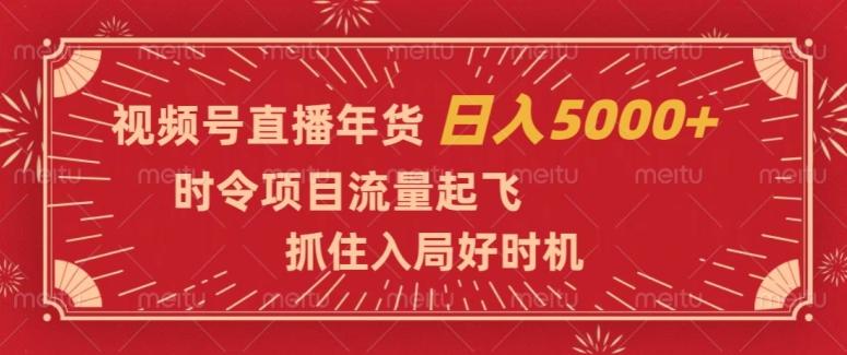 视频号直播年货，时令项目流量起飞，抓住入局好时机，日入5000+【揭秘】-test