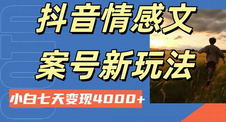 抖音情感文案小白七天变现4000+详细课程-test