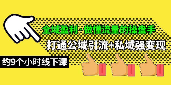 (10045期)全域盈利·做懂流量的操盘手，打通公域引流+私域强变现，约9个小时线下课-test