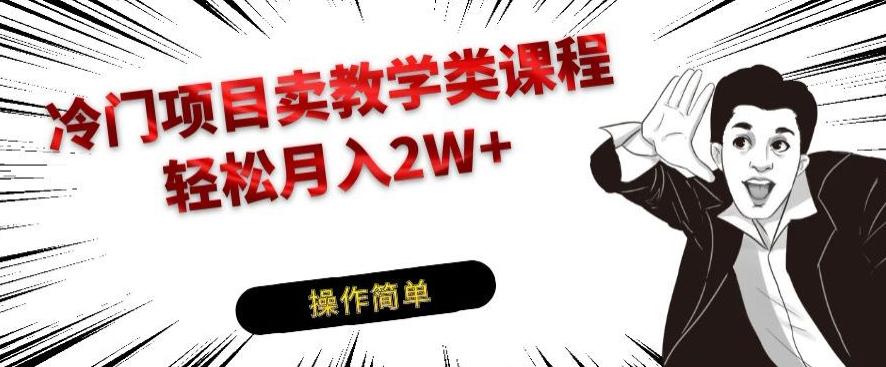 冷门项目卖教学类课程，轻松月入2W+-test