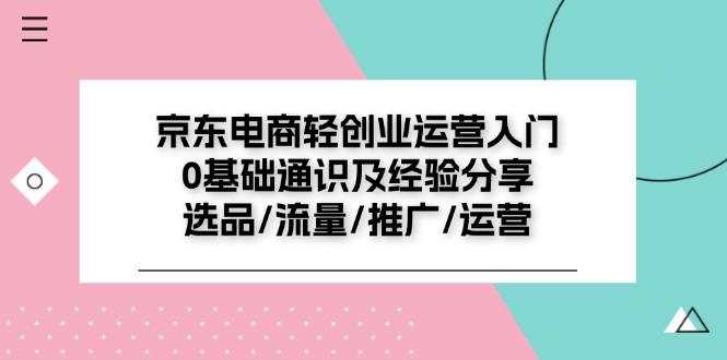 京东电商-轻创业运营入门0基础通识及经验分享：选品/流量/推广/运营-test