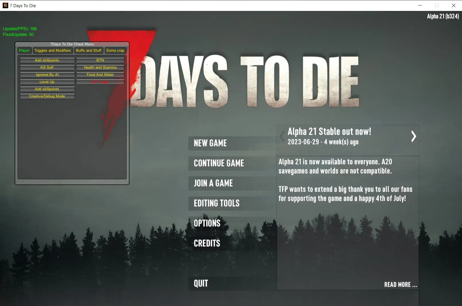 7 Days to Die 七日杀多功能修改器 v1.1.3.105 免费版-test