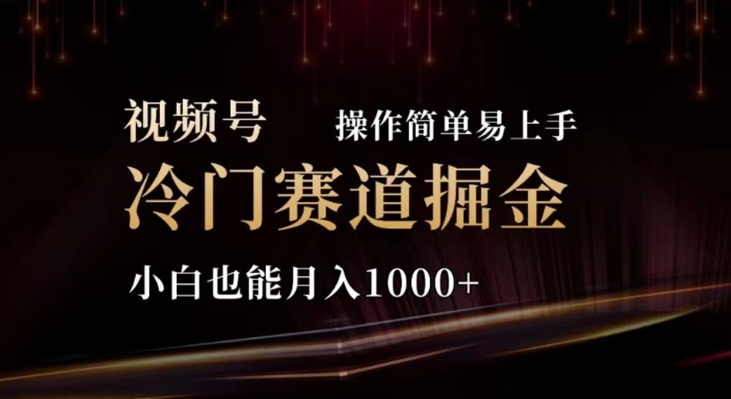 2024视频号冷门赛道掘金，操作简单轻松上手，小白也能月入1000+-test
