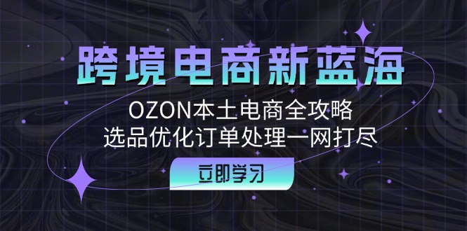 跨境电商新蓝海：OZON本土电商全攻略，选品优化订单处理一网打尽-test