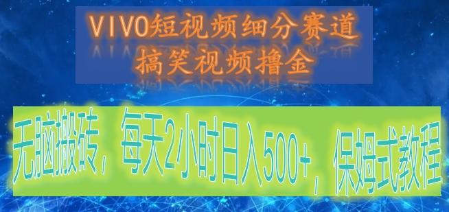 VIVO短视频细分赛道，搞笑视频撸金，无脑搬砖，每天2小时日入500+，保姆式教程-test