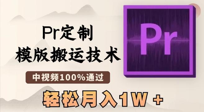 最新Pr定制模版搬运技术，中视频100%通过，几分钟一条视频，轻松月入1W＋【揭秘】-test