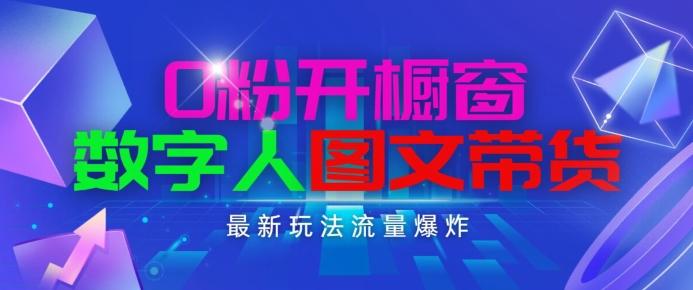 抖音最新项目，0粉开橱窗，数字人图文带货，流量爆炸，简单操作，日入1K+【揭秘】-test