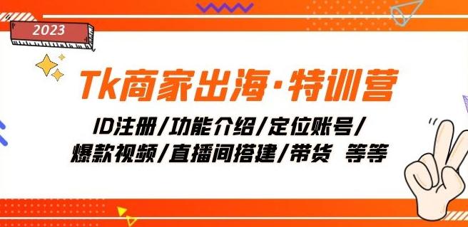 Tk商家出海·特训营：ID注册/功能介绍/定位账号/爆款视频/直播间搭建/带货-test