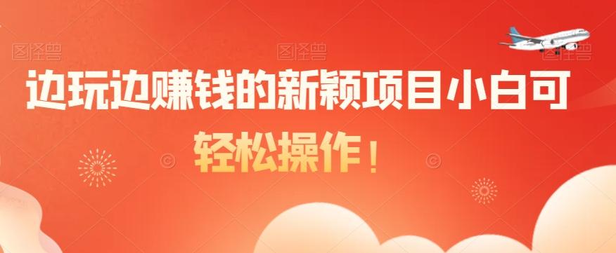 边玩边赚钱的新颖项目小白可轻松操作！-test