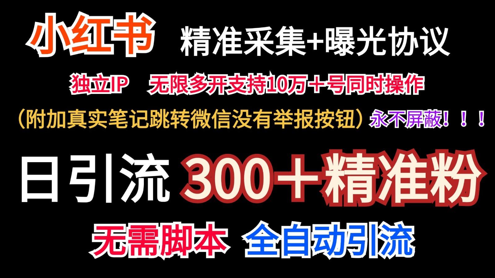小红薯精准采集＋无限曝光＋真实笔记跳转微信，永不屏蔽(日引300＋精准粉)-test