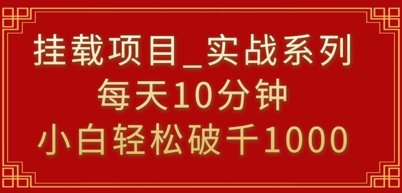 挂载项目，小白轻松破1000，每天10分钟，实战系列保姆级教程【揭秘】-test