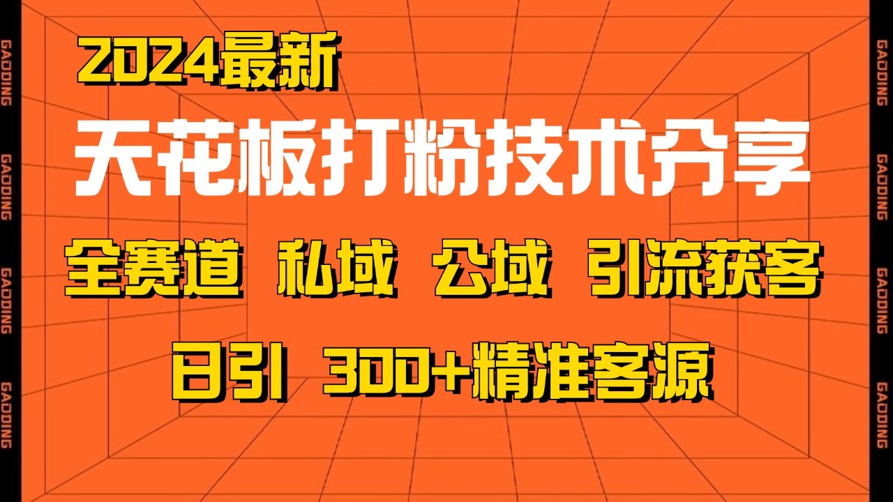 天花板打粉技术分享，野路子玩法 曝光玩法免费矩阵自热技术日引2000+精准客户-test