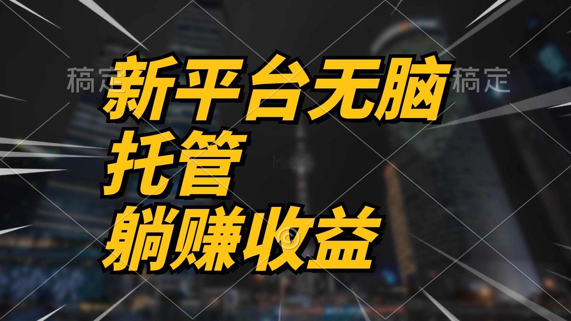 最新平台一键托管，躺赚收益分成 配合管道收益，日产无上限-test