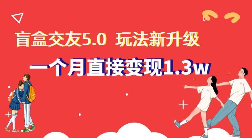 盲盒交友5.0，玩法全新升级，一个月直接变现1.3W，新手小白轻松上手【揭秘】-test